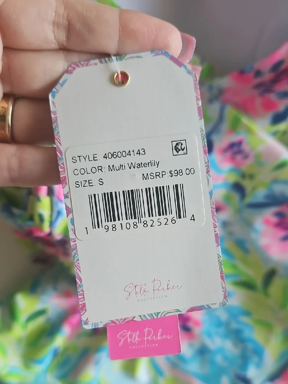 Stella Parker Floral Tankini Swim Top - Multi Waterlily - Picture 4 of 6